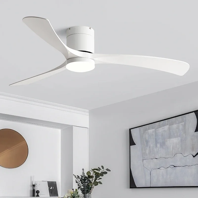 Ventilatore da soffitto nordico Log luce nuovo ventilatore da soffitto silenzioso luce camera da letto ristorante famiglia ventilatore elettrico a frequenza variabile luce