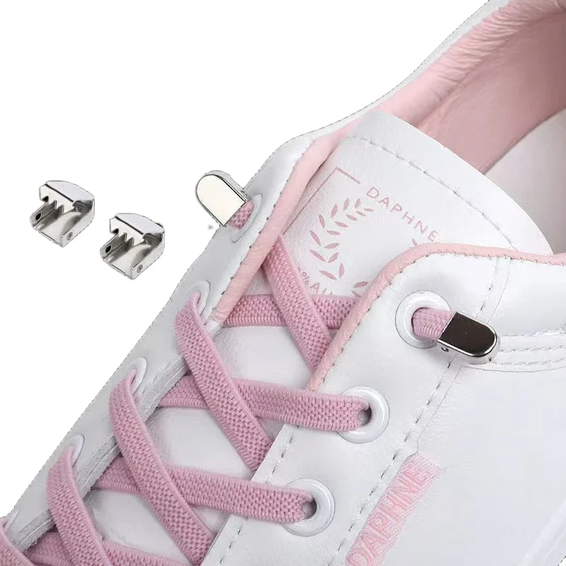 1 Paar Schnürsenkel ohne Binden, elastische Schnürsenkel, Outdoor-Freizeit-Turnschuhe, schnelle Sicherheit, flache Schnürsenkel für Kinder und Erwachsene, Unisex, faule Schnürsenkel