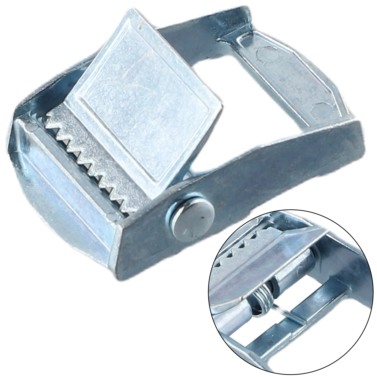 Useful Safety Snap Tightener Buckle 2.5CM Wide Brand New Optional Size Ratchet Straps Silver Zinc Alloy Buckle