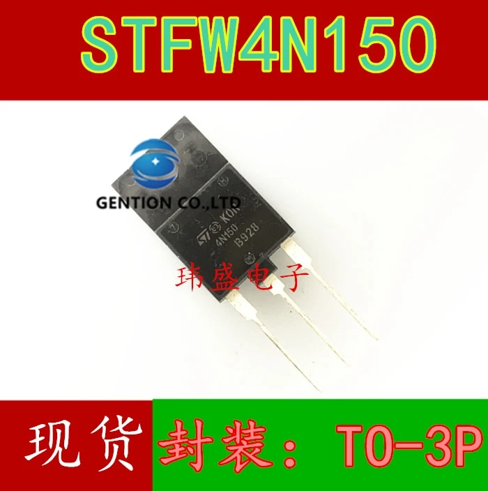 10PCS STFW4N150 4N150  N channel frequency converter MOS field effect tube 4A/1500V TO-3PF in stock 100% new and original