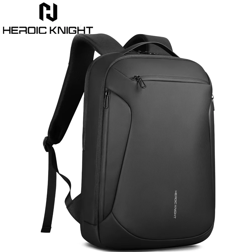 

HEROIC KNIGHT USB Charging Backpack Men's Business Waterproof Expansion Laptop Bag Large Capacity Water Repellent Bag