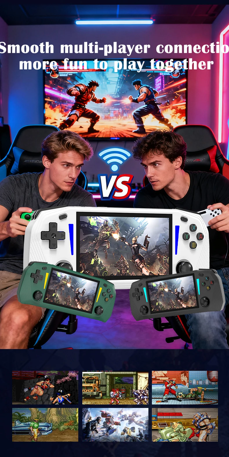Retro Handheld Game Console Portable Arcade Gaming Player_voghion.com