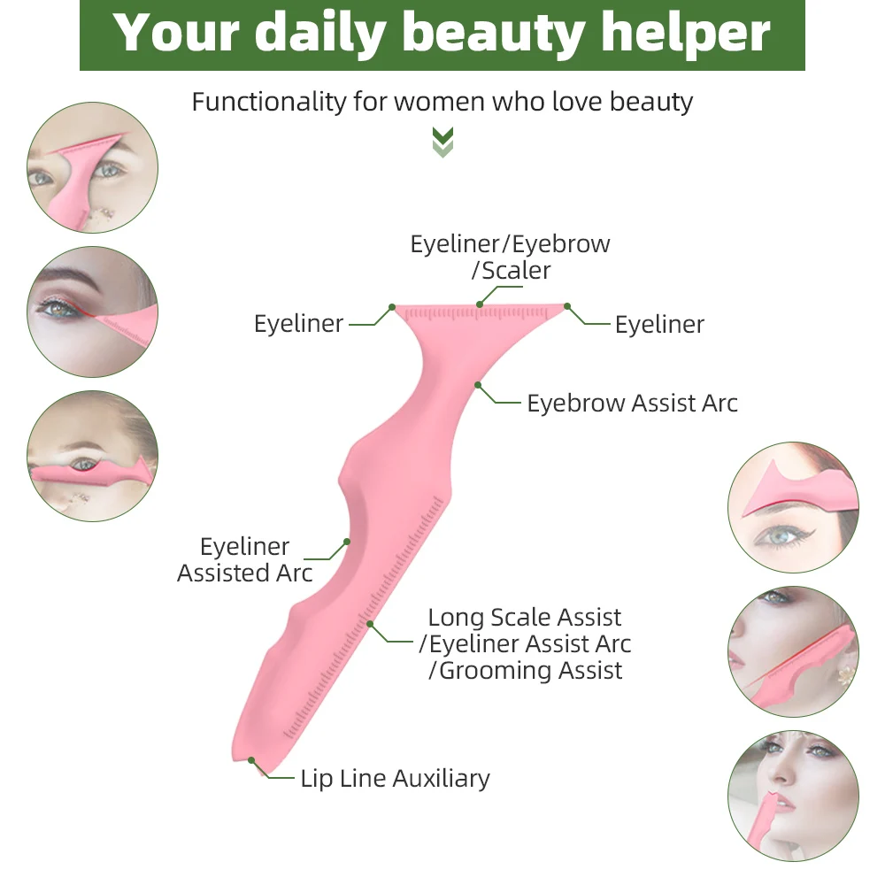 Silicone Eyeliner righello Stencil Wing Tips Makeup Assist Eyeliner Tool riutilizzabile multifunzionale trucco righello Eye Makeup Assist