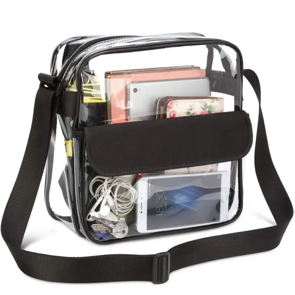 

Casual PVC Jelly Handbag with Zipper Waterproof Beach Tote Bag Unisex Transparent Handbag Clear Shoulder Bag Summer