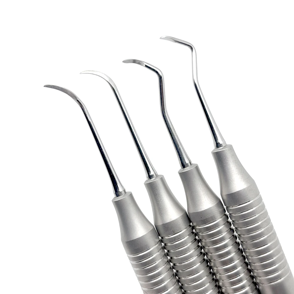 4pcs/set Dental stainless steel Double-ended Design Tooth Scaler Kit Dental Examine Teeth Cleaning Tool Dentistry Instrument