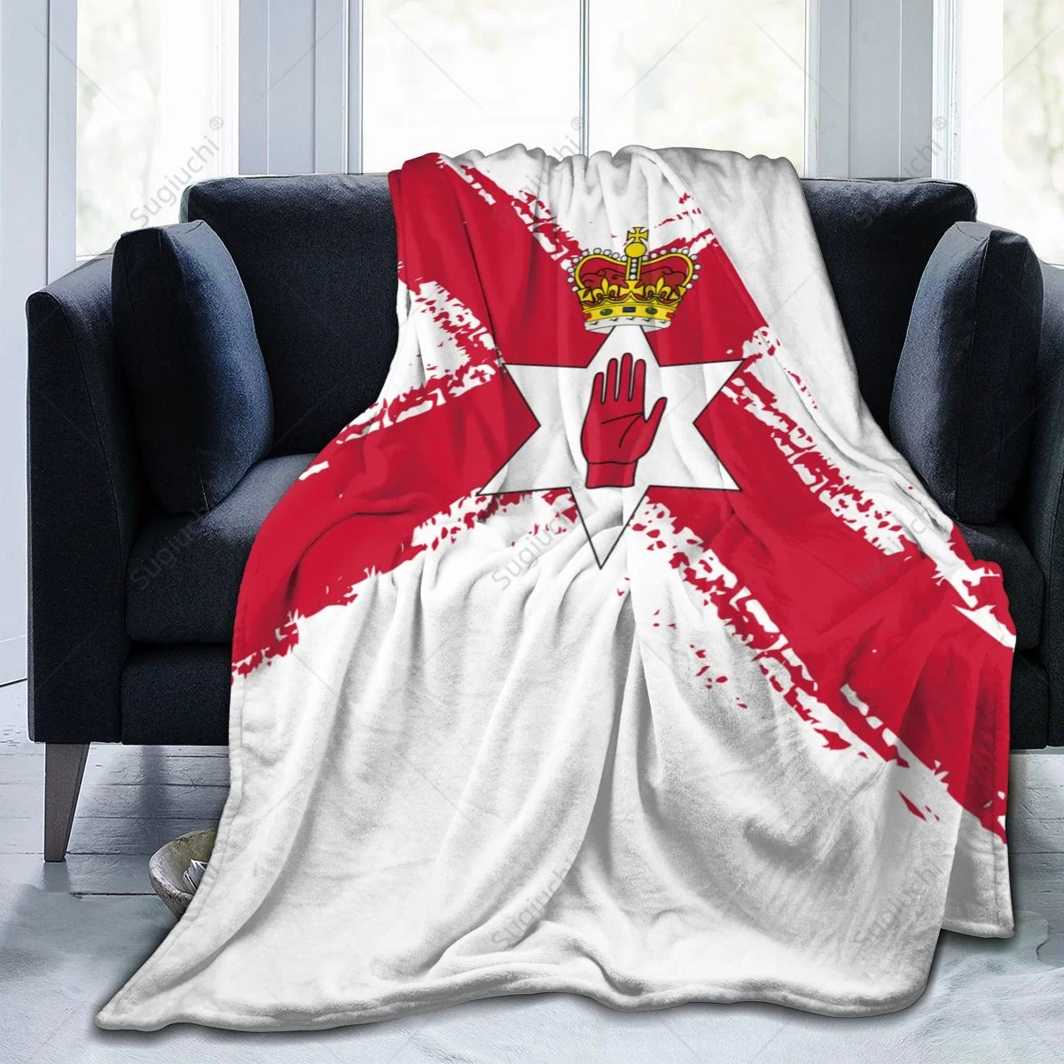 Blanket Northern Ireland Flag Color Flannel Multifunction Camping Sofa Cover Keep Warm