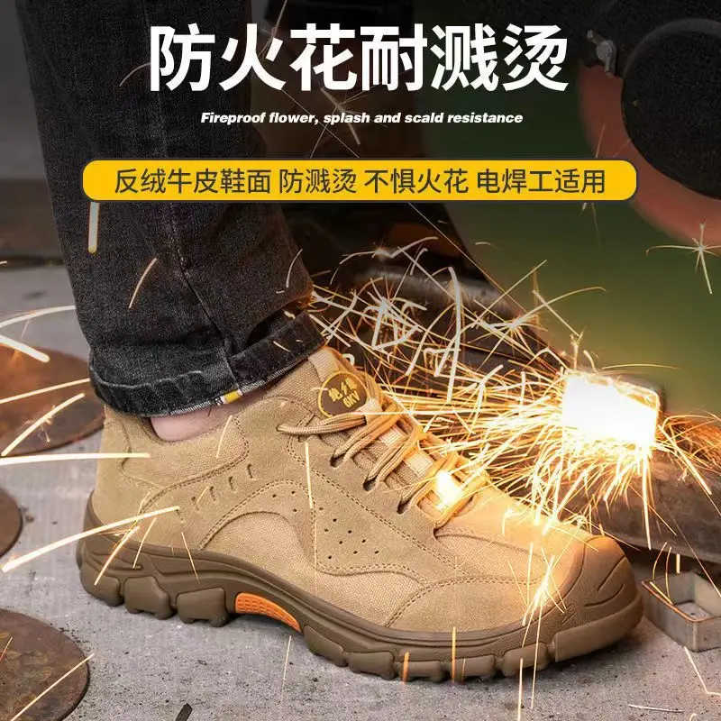 Zapatos de soldadura de alta calidad para hombres, botas de trabajo de 6kv, zapatos de seguridad a prueba de perforaciones, zapatos indestructibles