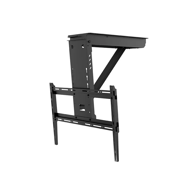 Novo controle remoto 32--70 polegadas flip down motorizado suporte de tv de teto, elevador de tv elétrico telescópico com levantamento automático