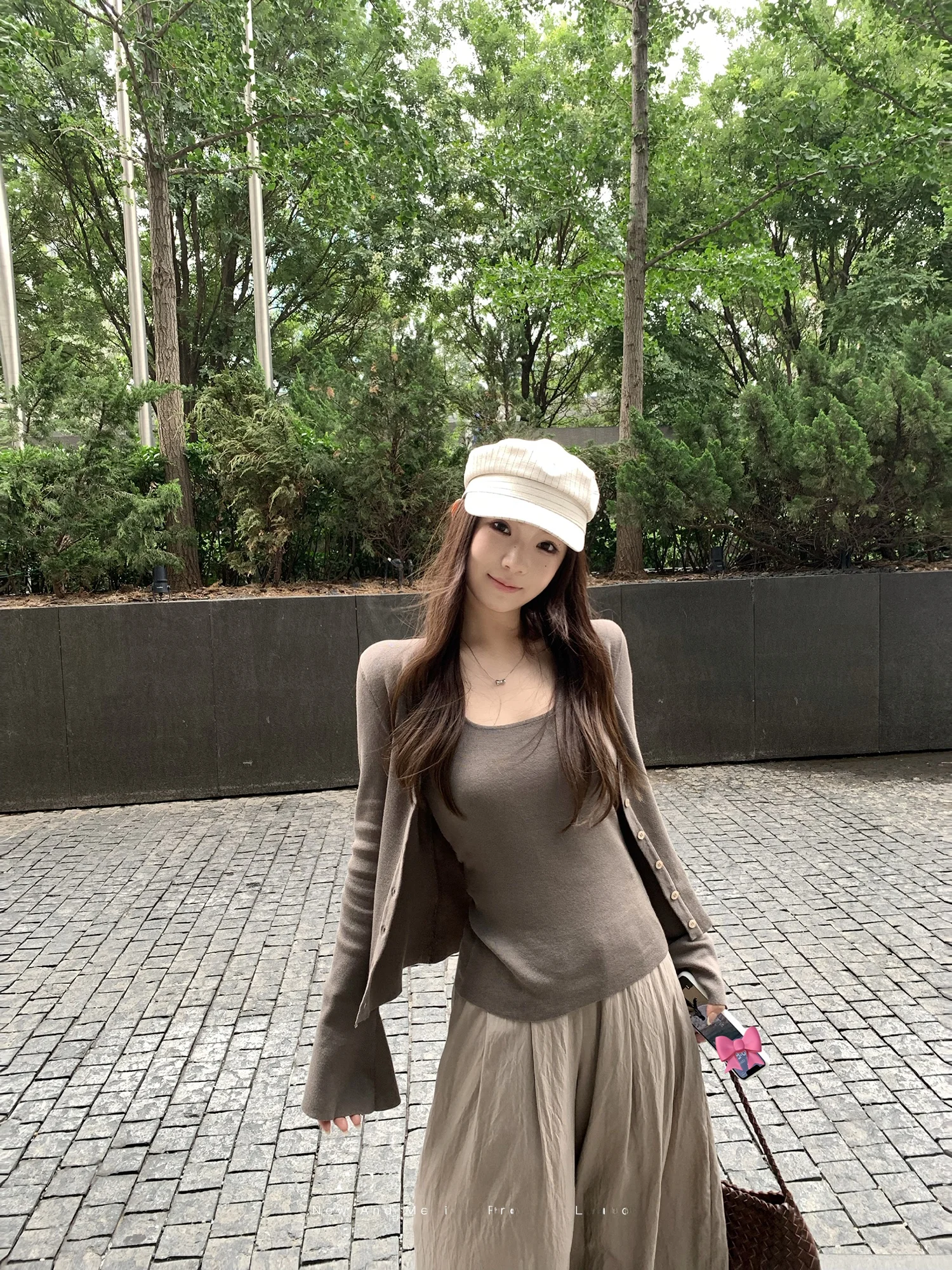 

Женский вязаный кардиган-жилет цвета хаки с воротником-стойкой, из лиоцелла, тонкий, свободного кроя, весенне-летний, повседневный стиль, с длинными рукавами, однотонный