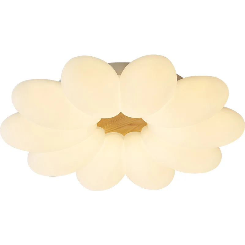 

Lamps Cream wind warm, romantic flower eye protection, children's room bedroom light, log room ceiling light
