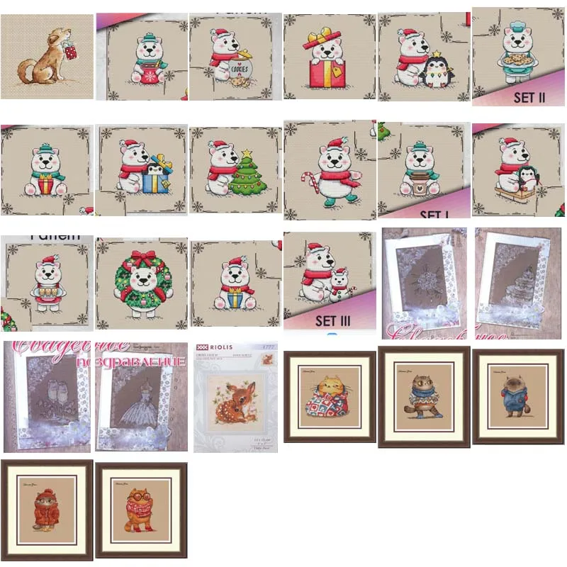 

Light Coffee Fabric DIY Embroidery Cross Stitch Kits, Needlework Set, Unprinted Canvas, Cotton Thread, Home, Wholesale Birds