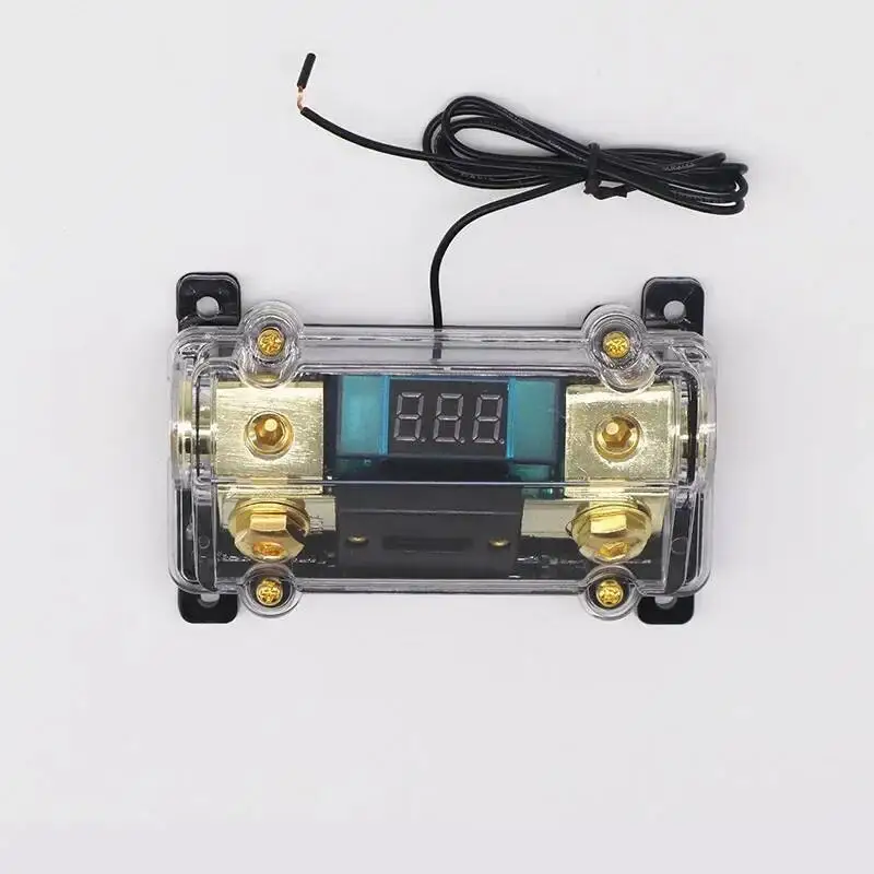 Car Stereo Audio Led Display Digital Voltage Inline ANL Holder 0 2 4 Gauge In Out With 100 150 200 300 250 Amp Fuse
