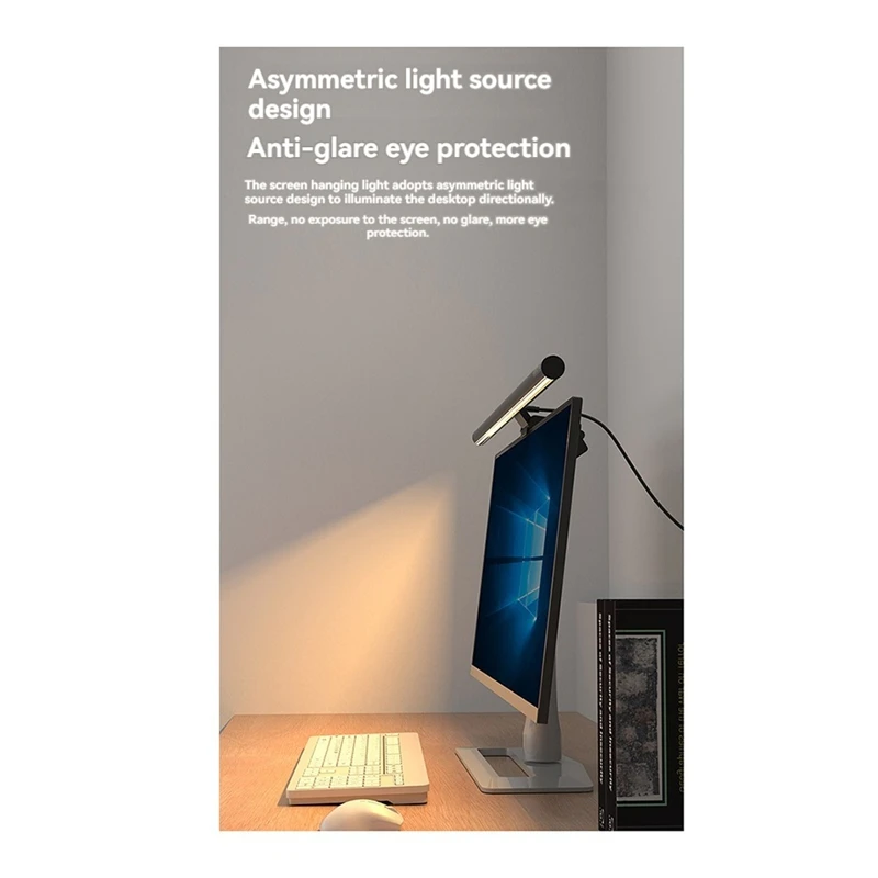 Monitor Light Bar Touch / Wireless Remote Dual Control Eye Protection Anti-Glare USB Reading Light For Computer