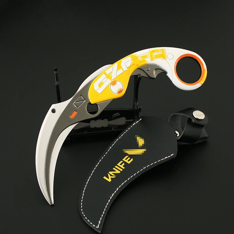 17 cm Valorant Game Randapparatuur Velocity Karambit Metal Craft Wapen Model Collectible Bureau Ornamenten Verjaardagscadeau voor Jongen Speelgoed