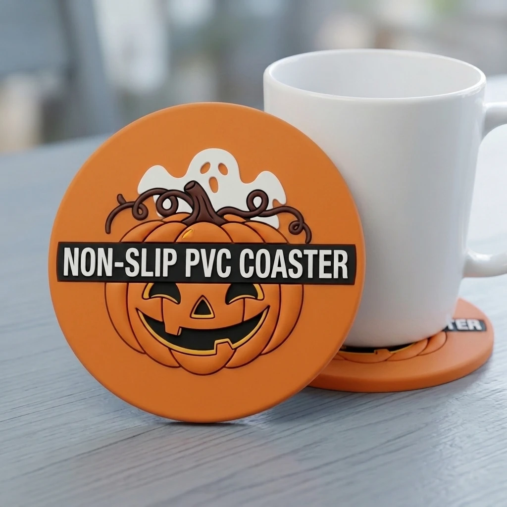 Custom Design Round PVC Cup Coaster Waterproof Anti‑Slip Drink Mat Household Coffee Tea Table Protector