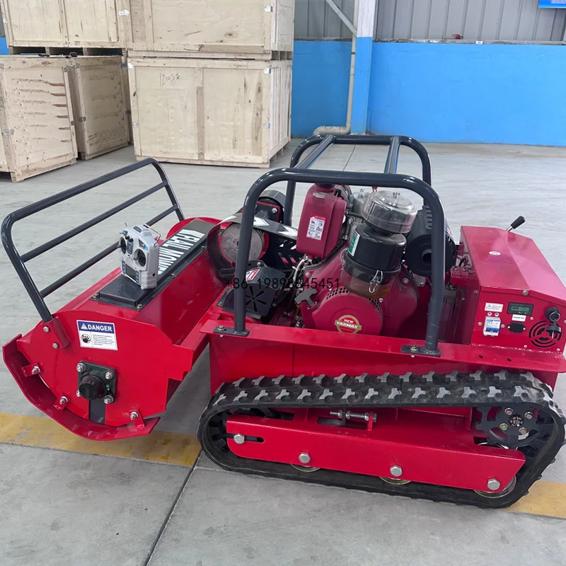 Engine Heavy Duty Grass Brush Cutting CE EPA 800mm Remote Control Flail Mower Crawler Flail Mower