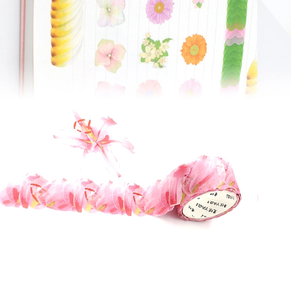 

Petal Sticker Premium Paper Realistic Floral Print Scrapbooks DIY Decorative Petal Masking Tape Sticker Wall Diary