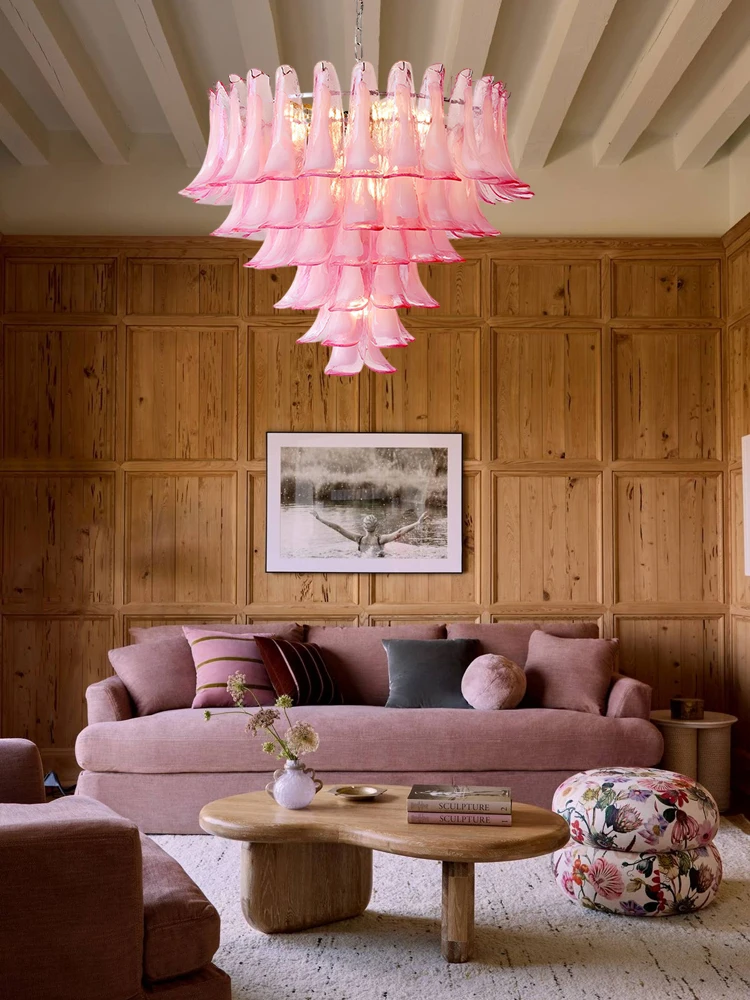 Pink Dream Glass Tree Dimmable LED 2026 Chandelier Hanging Lamp Lustre Suspension Luminaire Lampen For Foyer Dinning Room