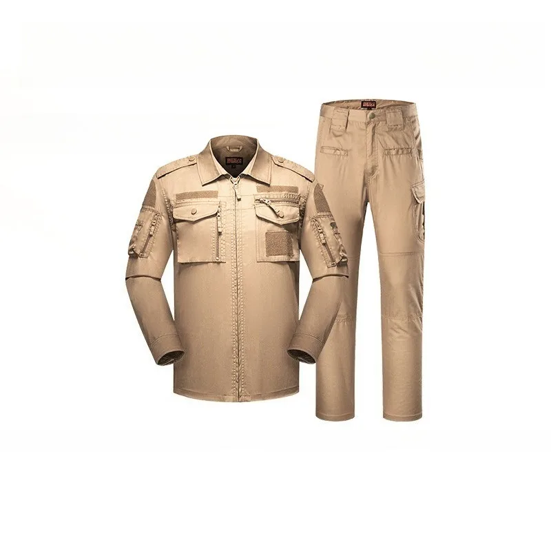 

Комплект мужской тактической одежды: рубашка с длинным рукавом для активного отдыха и тренировок, прочная, эластичная, быстросохнущая