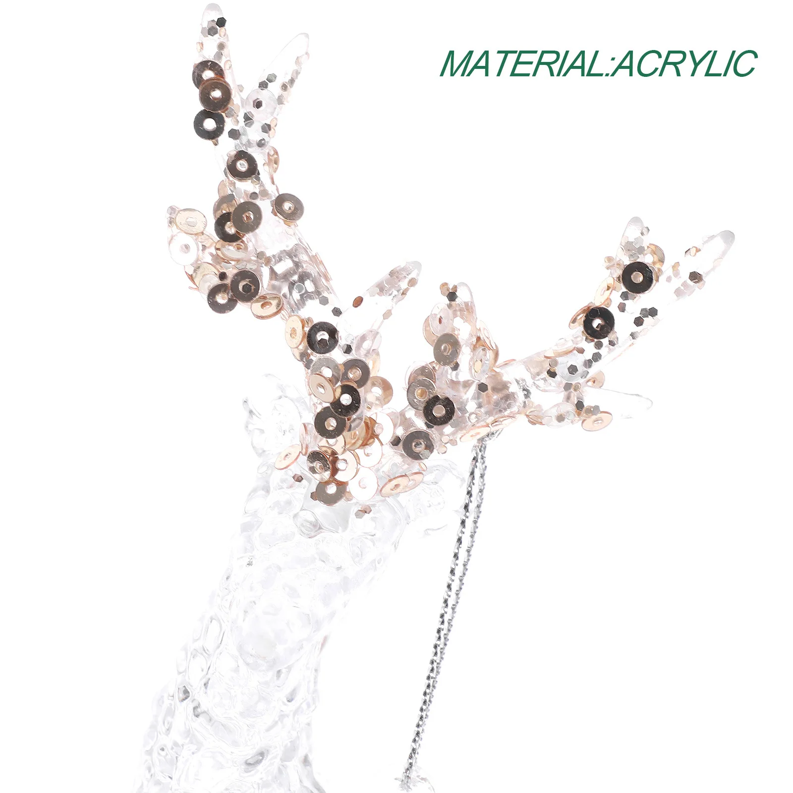 

2Pcs Elk Pendant Christmas Hanging Ornament Acrylic Xmas Tree Decor Holiday Party Supplies Christmas Elk Hanging Decor