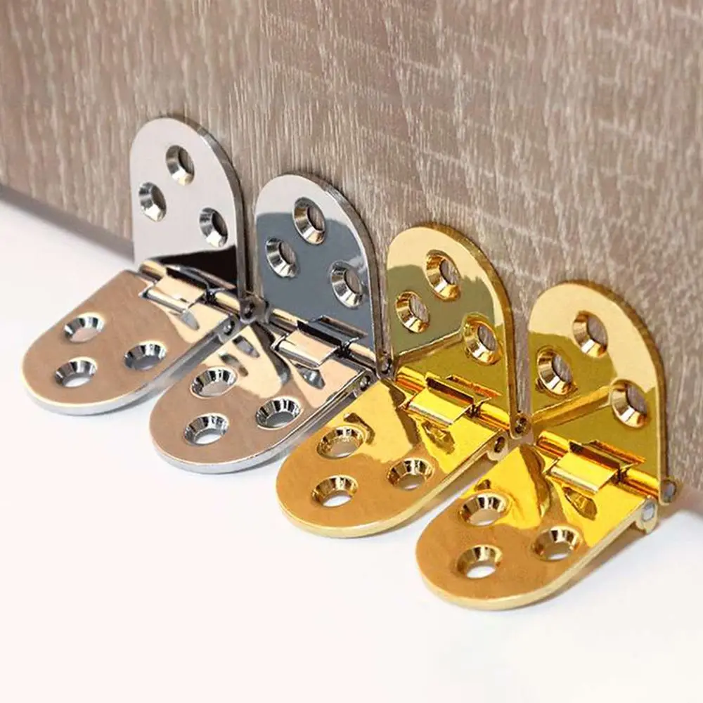 High Quality 180 degree Furniture Accessories Butterfly-shaped Door Hinge Door Semicircle Flush Hinges