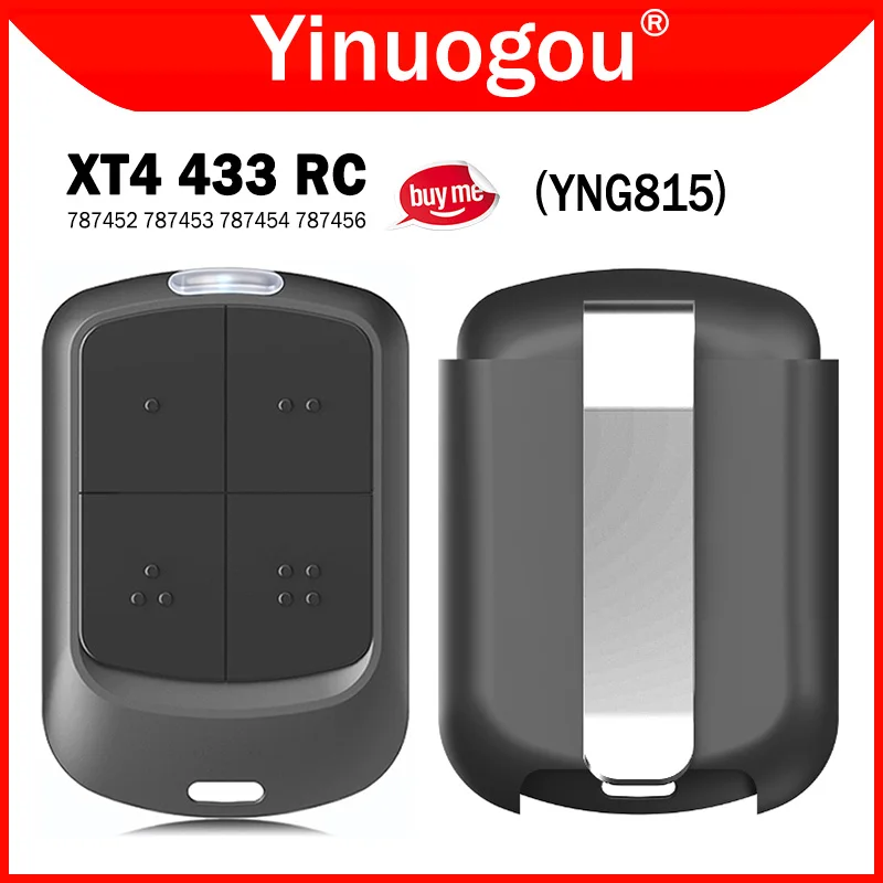 XT4 433 RC 787456 787454 787453 787452 XT4 433RC Garage Door Remote Control 433MHz Rolling Code Gate Remote Control Transmitter