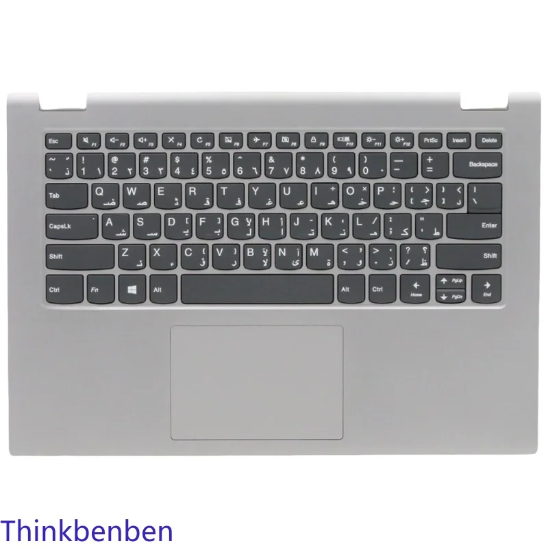 ARA Arabic Keyboard Grey PL Upper Case Palmrest Shell Cover For Lenovo Ideapad Flex C340 14 IWL IML API 5CB0S17545