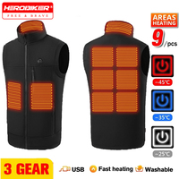 USB Heating Vest Jacket For Men Women Winter Warm Vests Infrared 9 Heating Areas Vest Jacket Motorcycle Electric Heated Vest