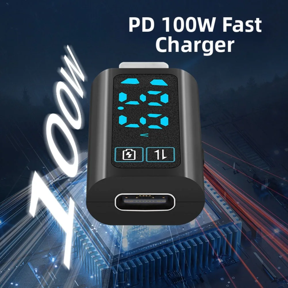 Type-C Fast Charging Adapter With Digital Voltage Display Adapter Interface Voltage Fast Charging Adapter Power Tools Parts