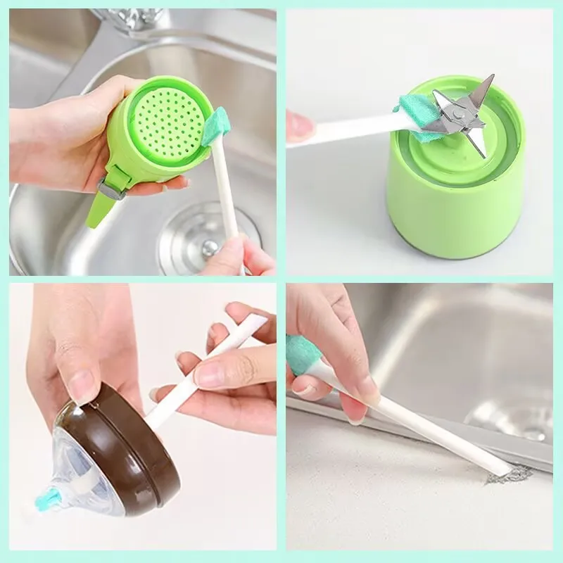 

2 Pcs/Set Cleaning Narrow Brush Long Handle Portable Gap Baby Bottle Gap Cleaning Brush Household Kitchen Tool Small Brush