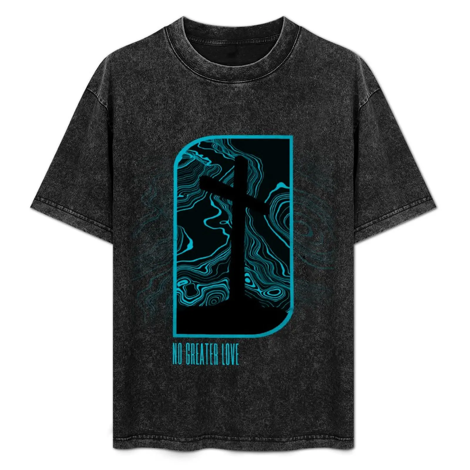 

No Greater Love Top Full Size Graphic In Blue T-Shirt designer shirts hippie clothes kawaii clothes customizeds t shirt men