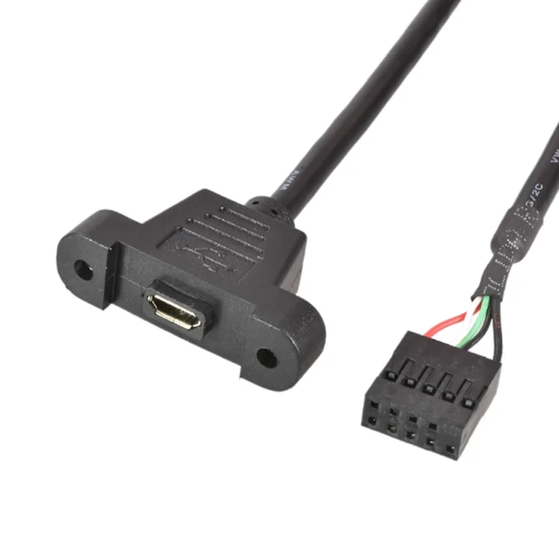 

DuPont 2,54 мм 5-контактный 9-контактный к Micro Mini USB 2,0 монтажный винт с отверстием для материнской платы кабель для материнской платы компьютера