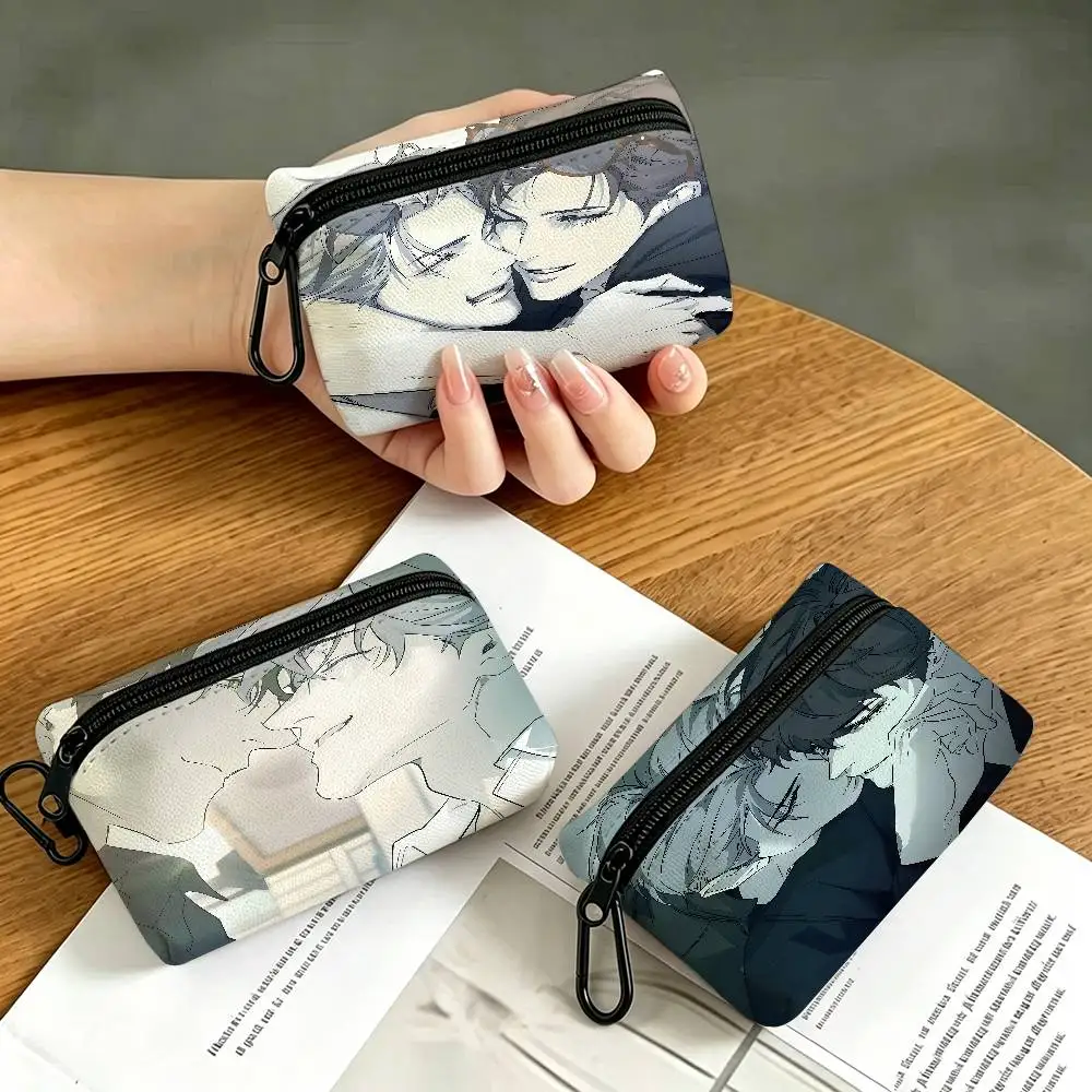Nerd Project Bl Anime Portable Oxford Cloth Coin Purse Alloy Carabiner Hook Small Zipper Pouch For Backpack Belt Daily