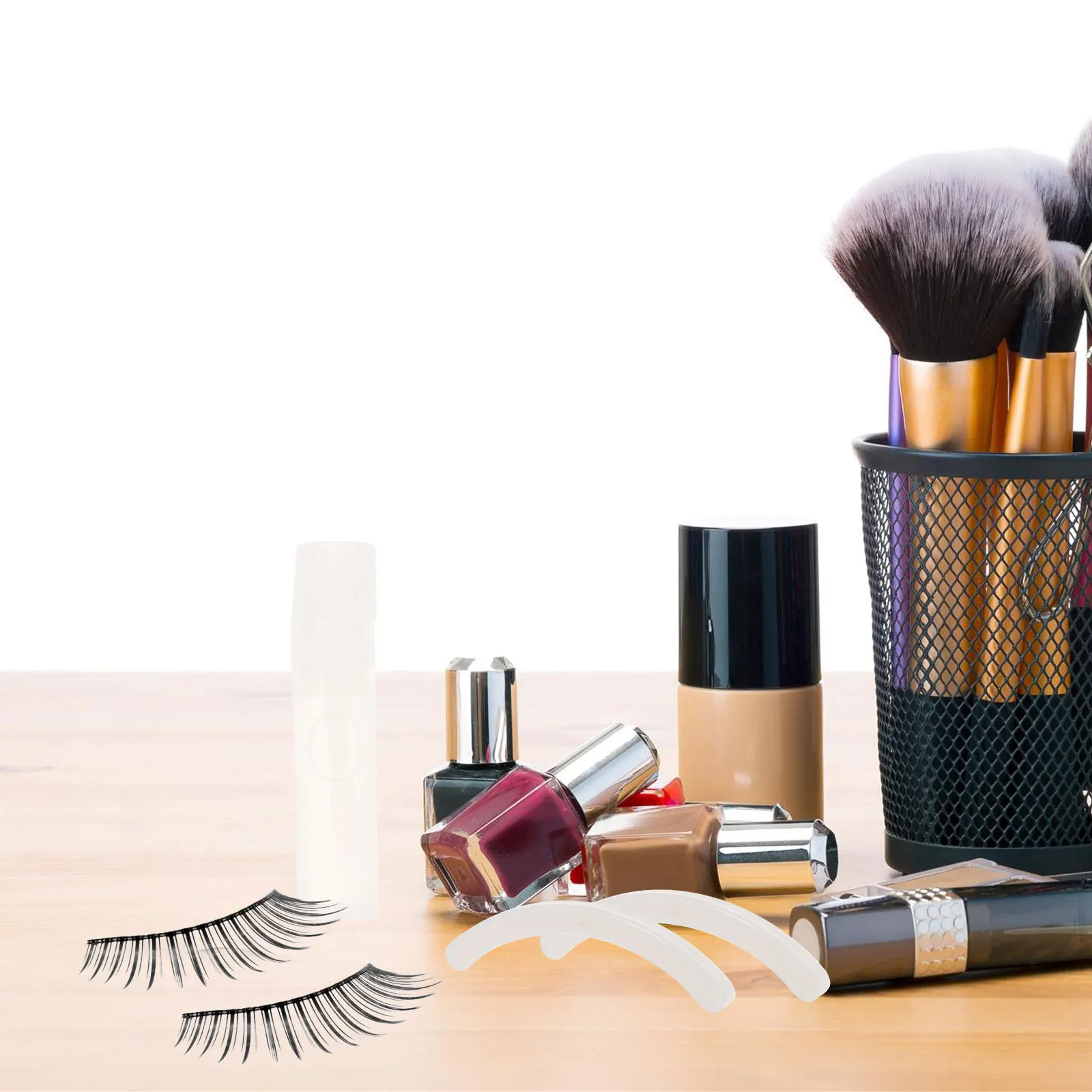 

10Pcs Eyelash Strip Holder Lash Extension Clip Display Tool Glue Bottle Included Salon Home Use Lash Arrangement Organizer