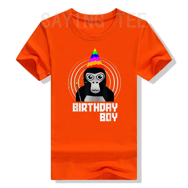 Camiseta con estampado de Gorilla Tag para niño y adolescente, camisa divertida de manga corta con gráfico, ideal para regalo de cumpleaños