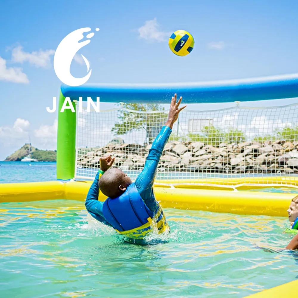 Giant Inflatable Beach Pool Volleyball Court Field for Family Reunion Party Holding Water Park Game Play 33x16.5ft with Air Pump