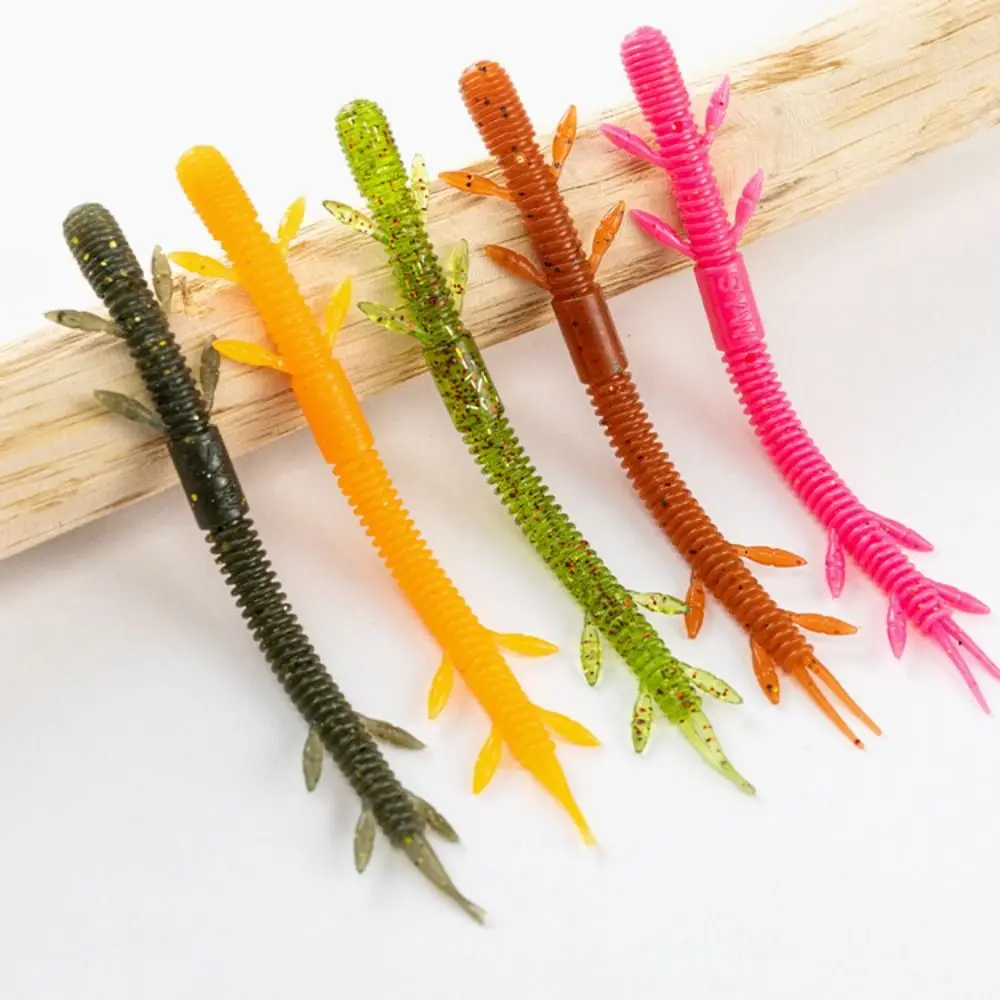 6PCS Professional TPE Fishing Soft Lures 10.5cm 5 Colors Artificial Lures Floating Minnow Baits Winter Fishing