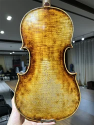 Video included Professional Vintage Old 4/4 Violin Cкрипка 4/4 كمان 바이올린 Hand Made Musical Instrument Keman Free violin case&Bow