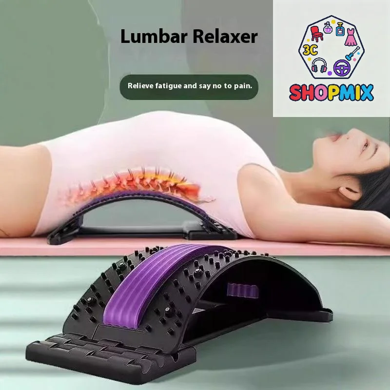 Lumbar Back Soothing Device Stretch Lumbar Spine Relieve Nerve Compression Magnetic Massage Lumbar Vertebrae Back Corrector