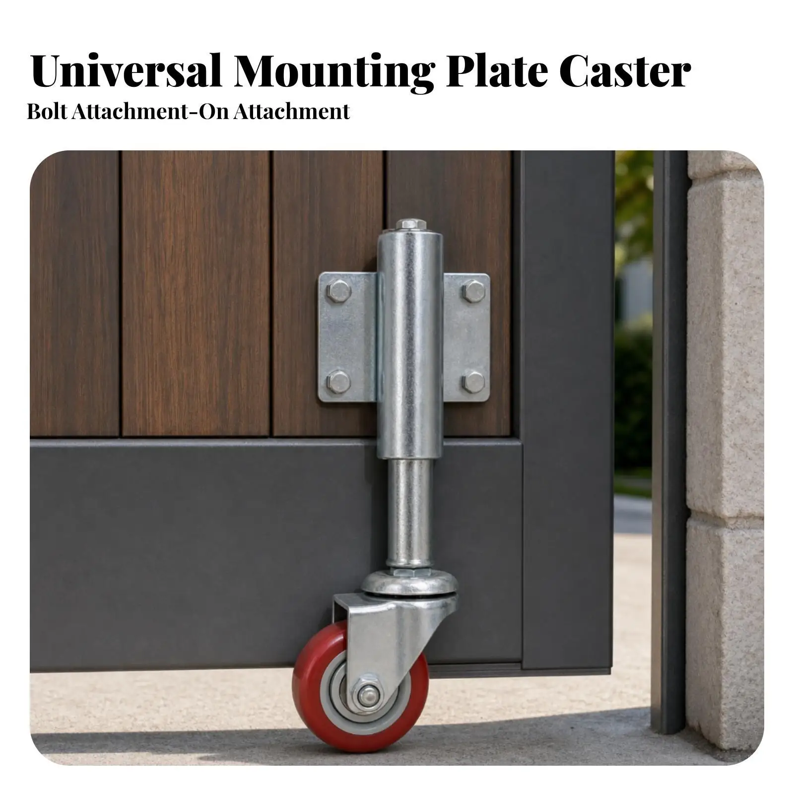 Retractable Spring Caster Wheel for Gate Heavy Duty Swivel Wheel with 60mm Extension Iron Paint Finish for Workshop Doors
