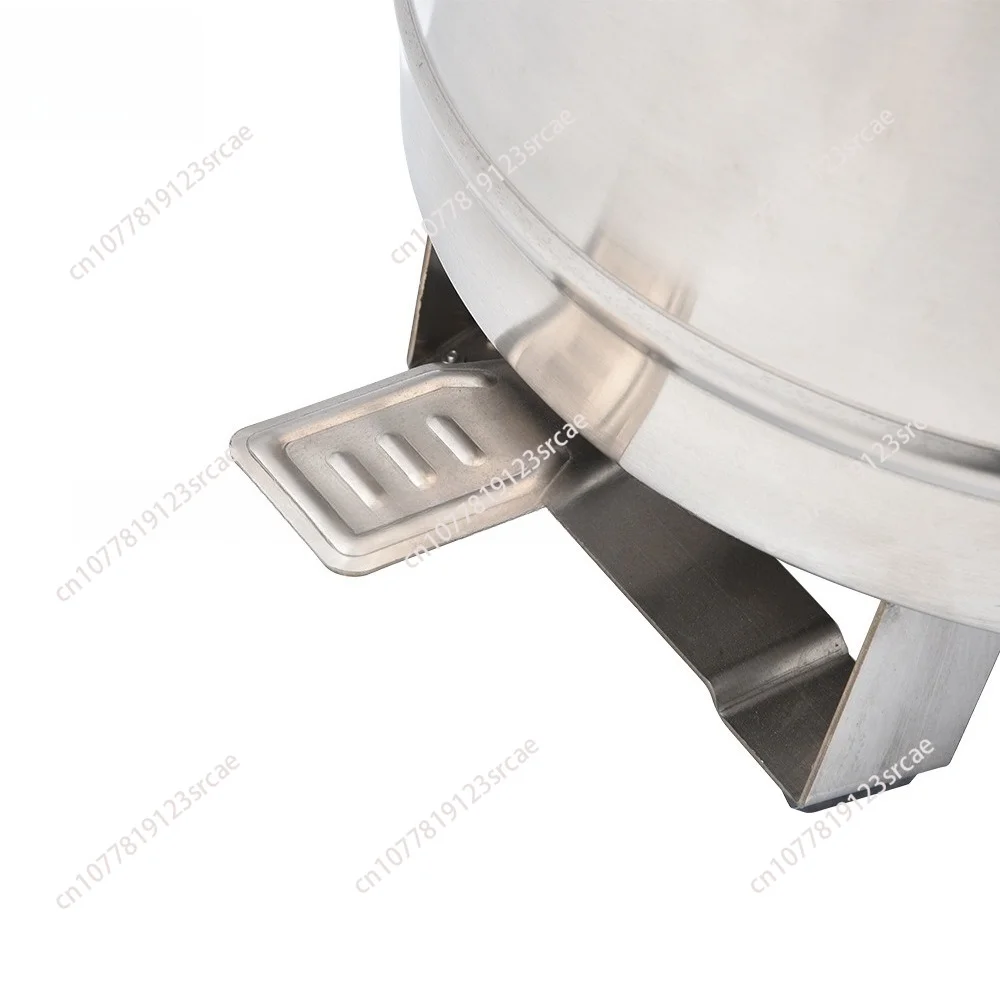 Stainless steel trash can Round pedal with lid with wheel Large capacity trash can