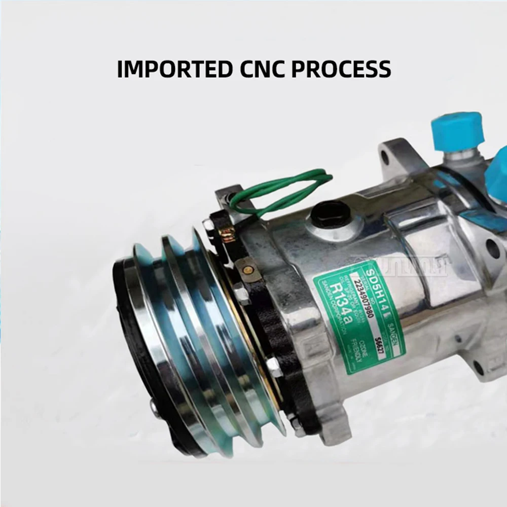 2026年式 12V/24V トラックおよび農業車両用エアコンプレッサー 6670 6680 SD508 SD5H14 72239750