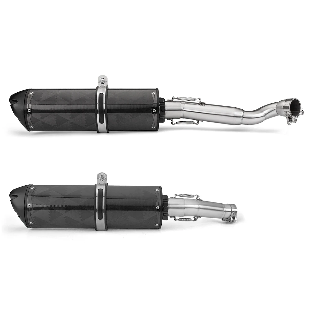 

Slip-on For GSXR1000 GSX-R1000 K9 2009-2016 Motorcycle Exhaust System Modified Middle Link Pipe With Carbon Fiber Muffler
