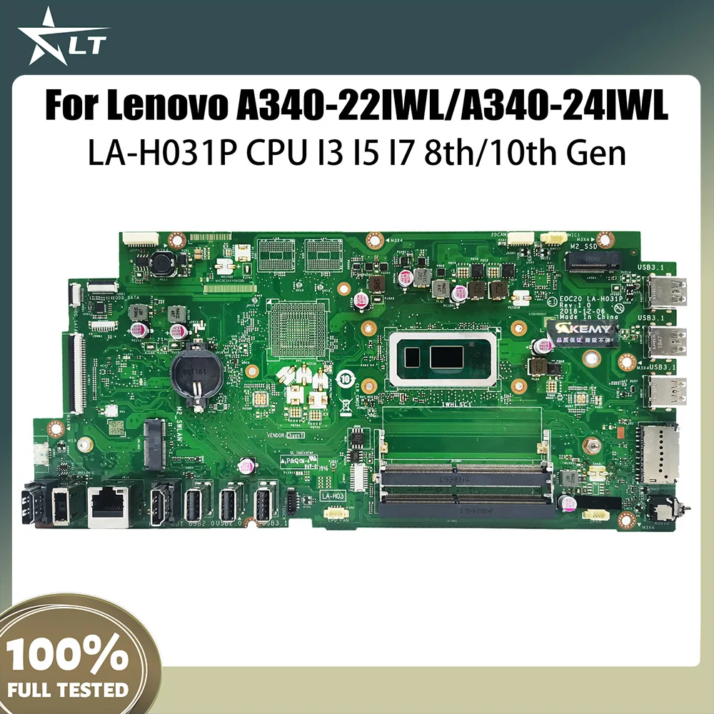 

A340-24IWL Mainboard For Lenovo AIO A340-22IWL LA-H031P 5B20U54062 5B20U53942 i3 8th All-in-one Motherboard