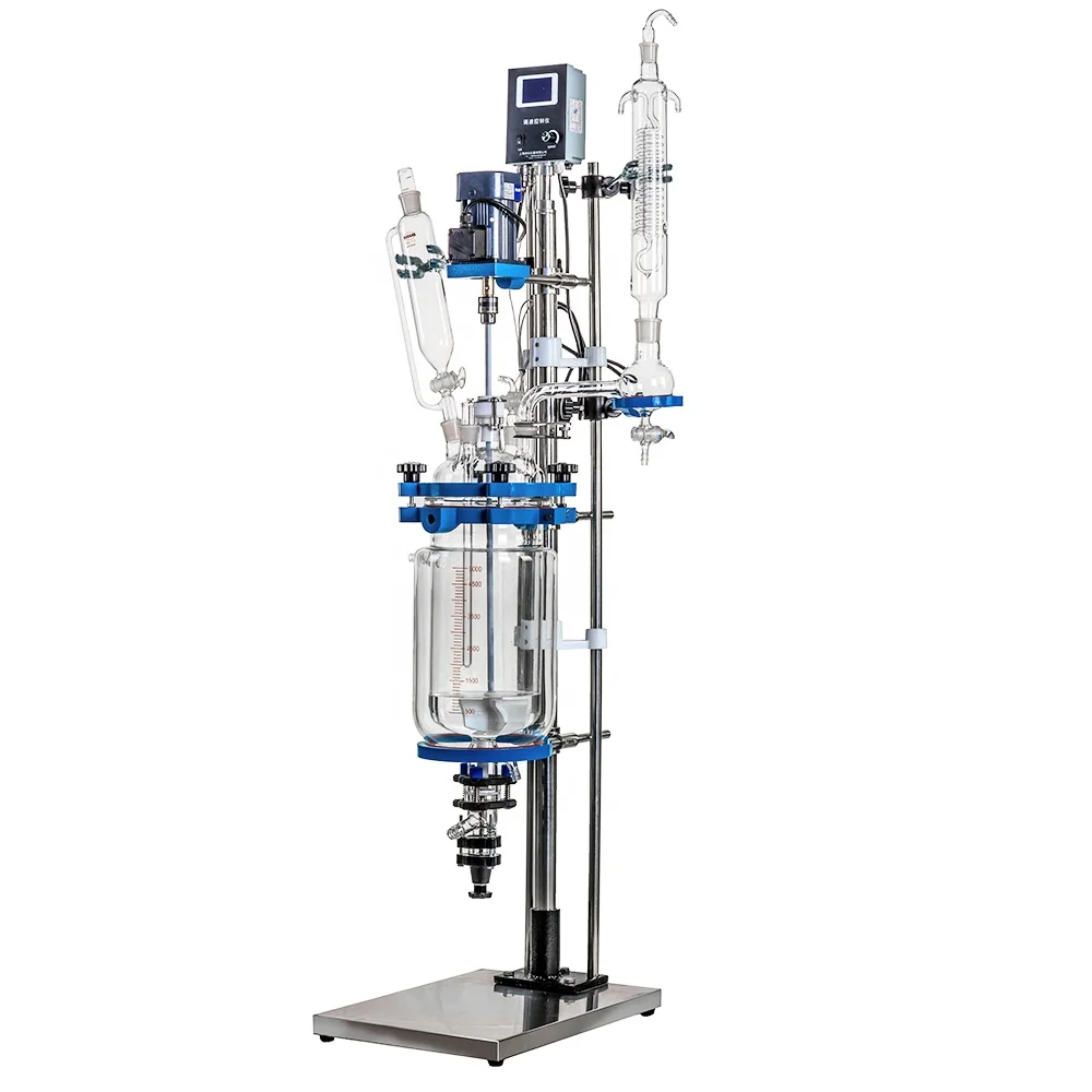 

5L Automatic Professional Double Layer Jacket Continuous Glass Reactor