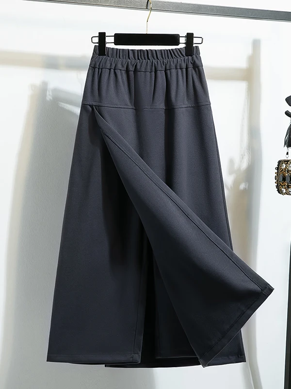 

plus Size Woolen Skirt Pants Women Casual Winter New Sle Hide Meat Slimming Versatile Leisure Skirt Pants Pear Body ape