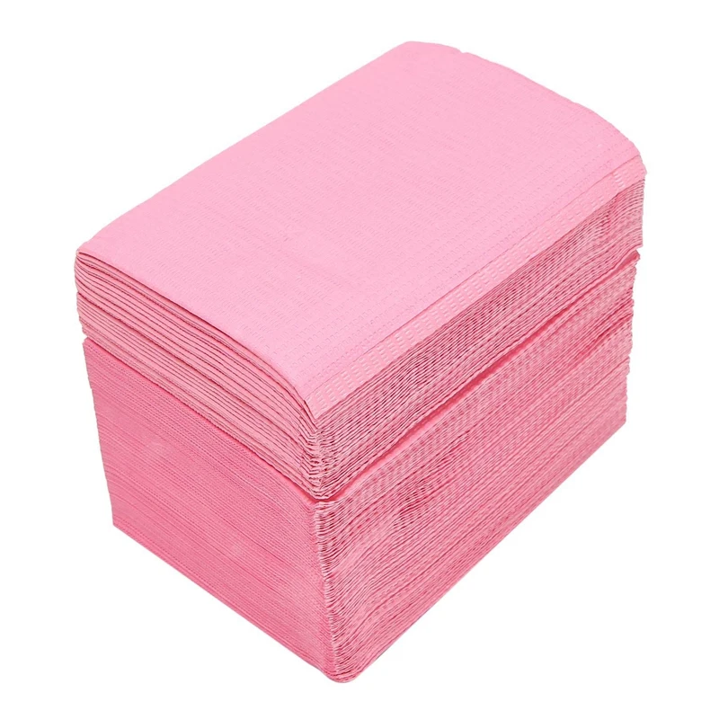 Mantel absorbente para tatuaje, paño desechable para limpieza de tatuajes, impermeable, 375 piezas, color rosa