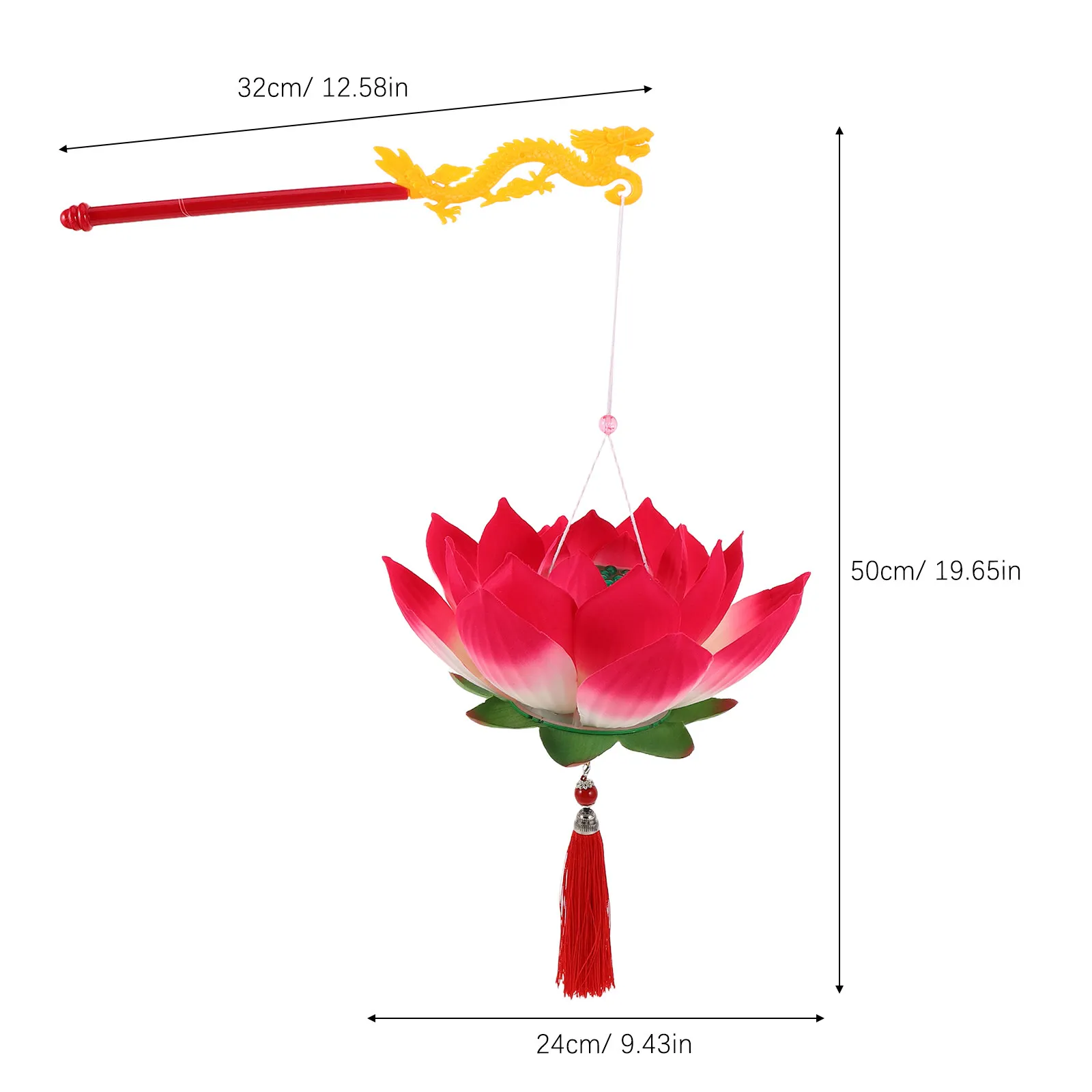 Chinese Handheld Lantern For Chinese New Year Decor Mid Autumn Festival Flower Handmade Unique Mid-autumn