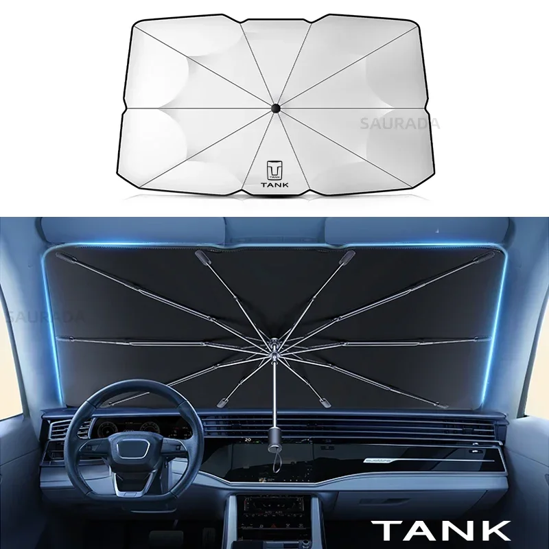 NEW Car Front Windshield Umbrella, Sunshade, Front Shading, For TANK 300 400 500 Tank300 700 2024 2023, Car interior Accessories