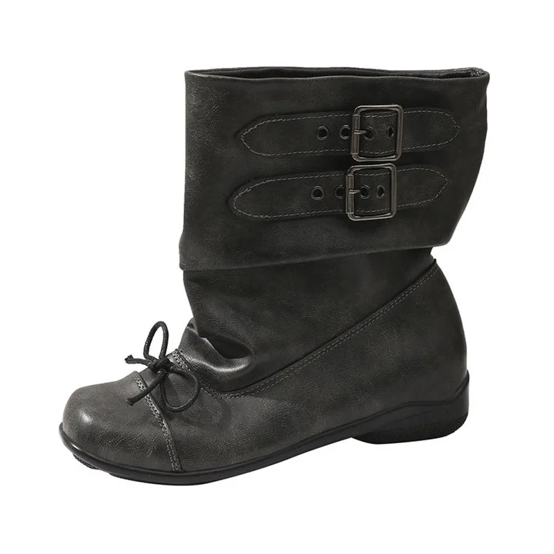 Flats Women Ankle Boots Fashion Designer Punk Boots Winter Woman Chelsea Boots New 2026 Trend Buckle Gladiator Motorcycle Botas view 5